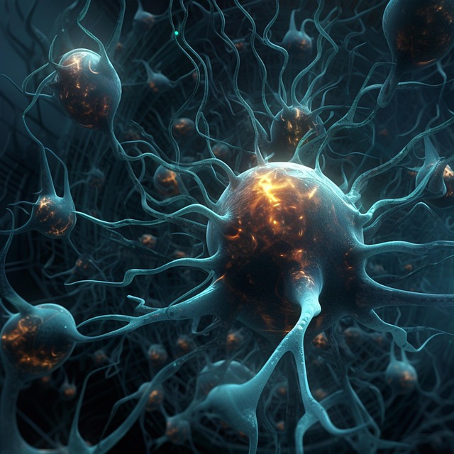 Free ai generated neuron brain illustration