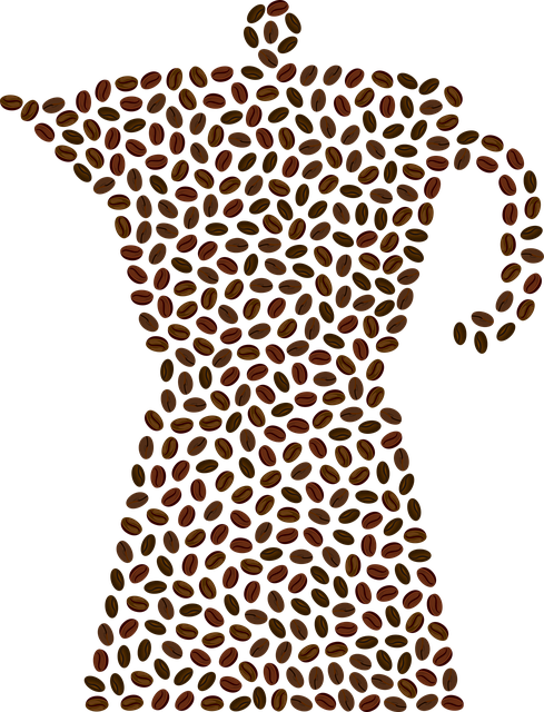 Free coffee beans kettle coffee pot vector