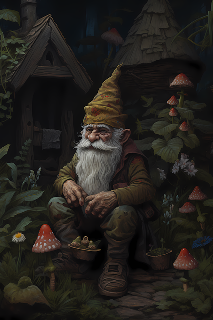 Free ai generated dwarf nature illustration