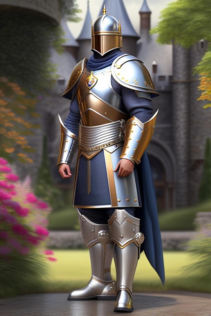 Free ai generated knight armor illustration