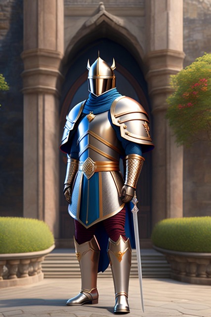 Free ai generated knight armor illustration