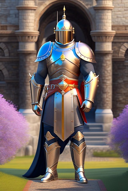 Free ai generated knight armor illustration