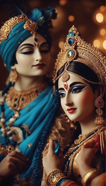 Free ai generated radha krishna lord radha illustration