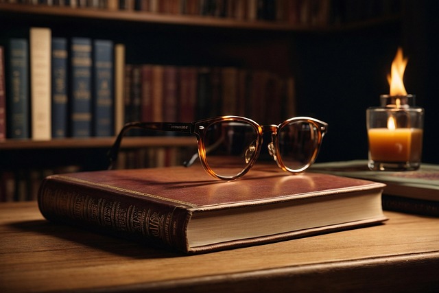 Free ai generated a book glasses illustration