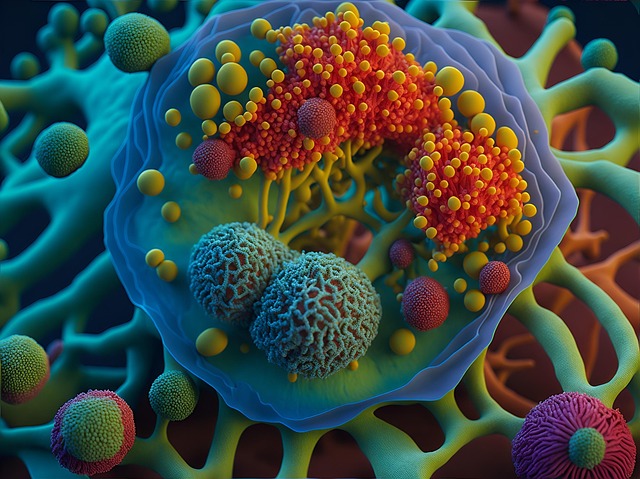 Download free HD stock image of Ai Generated Cells Free ai generated cells virus illustration