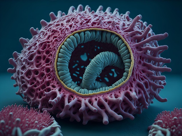 Free ai generated cell virus illustration