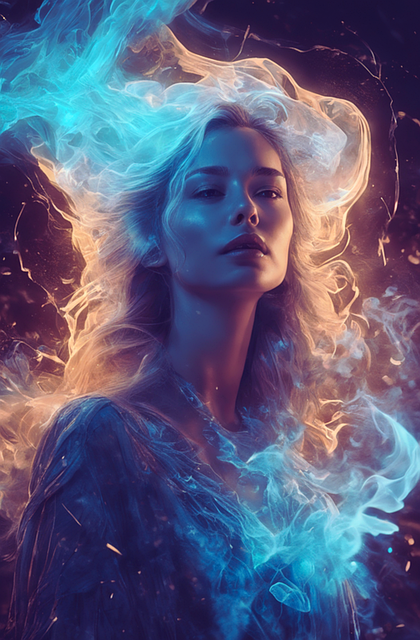 Free ai generated woman spirit illustration