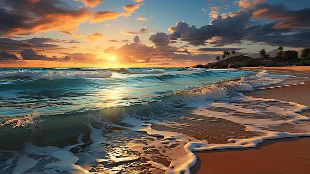 Download Ai Generated, Beach, Sea. Royalty-Free Stock Illustration ...