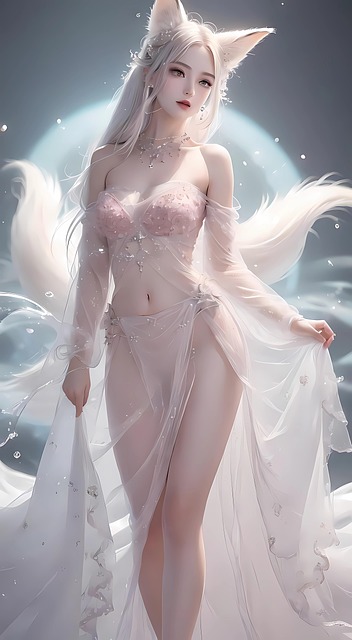 Free ai generated woman wedding dress illustration