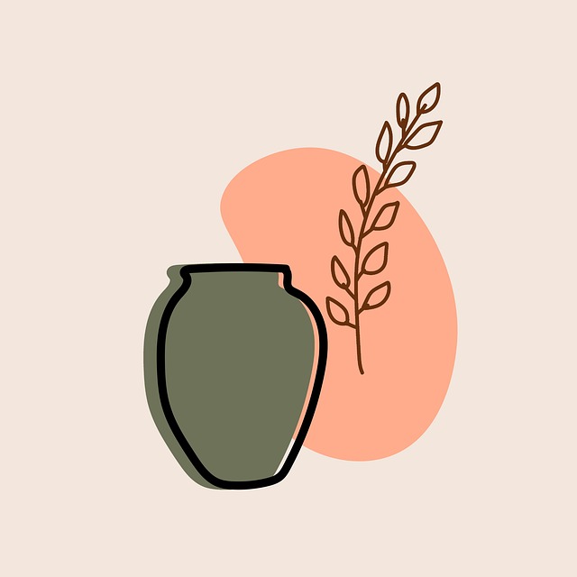 Free branch vase forms illustration