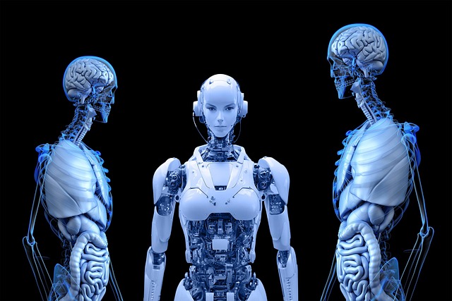 Free human robot technology illustration