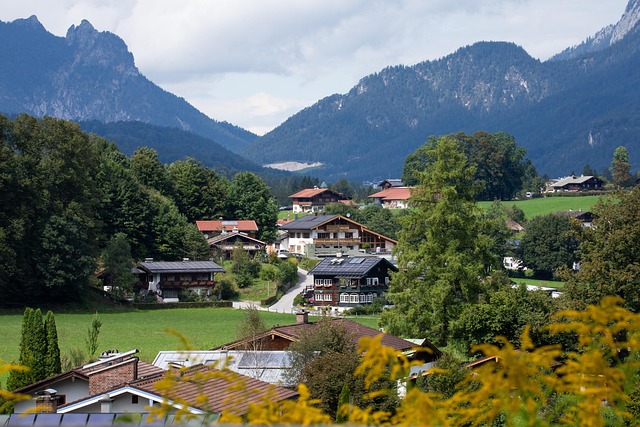 Alpes, Montañas, Naturaleza, Pueblo