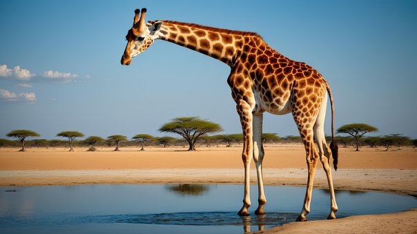Ai Gerado, Girafa, Animal, Mamífero