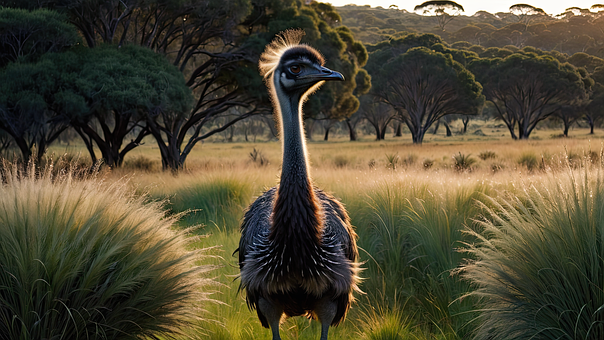 Ai Gerado, Emu, Pássaro, Animal, Bico