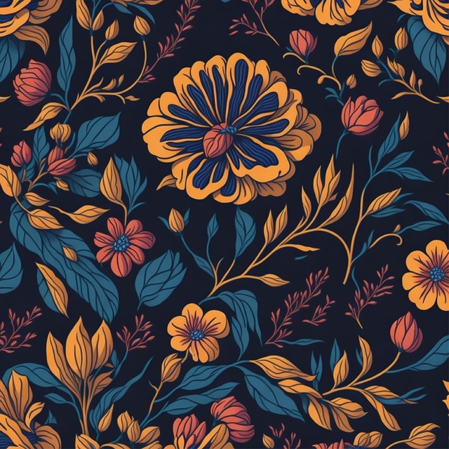 Free ai generated seamless flowers flowers illustration