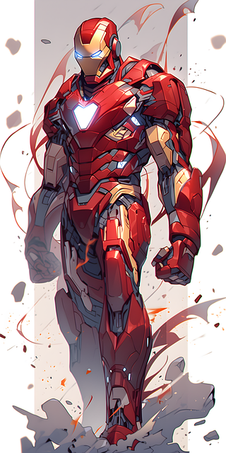 Free ai generated ironman armor illustration