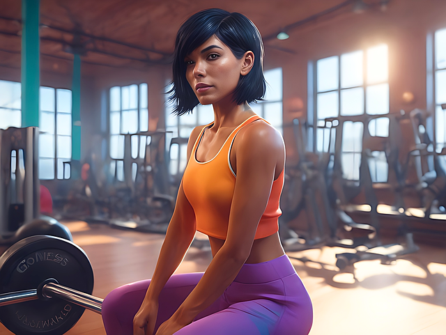 Free ai generated woman fitness illustration