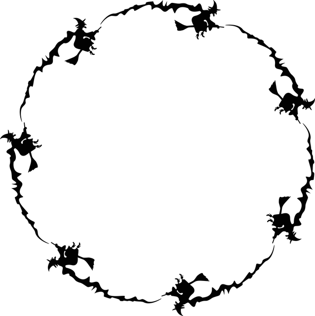 Free witch frame border vector