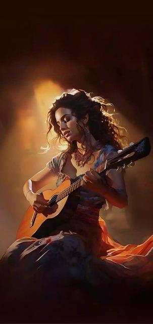 Free ai generated woman singer illustration