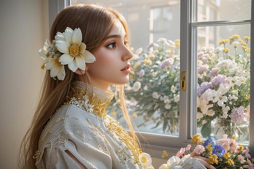 Ai Generert, Blomst Tapet