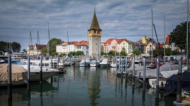 Lindau, Tyskland, Bodensee, Sø, Se, By