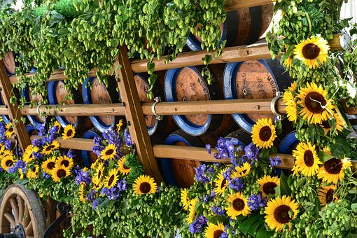 Free Floral Decorations Barrels photo and picture