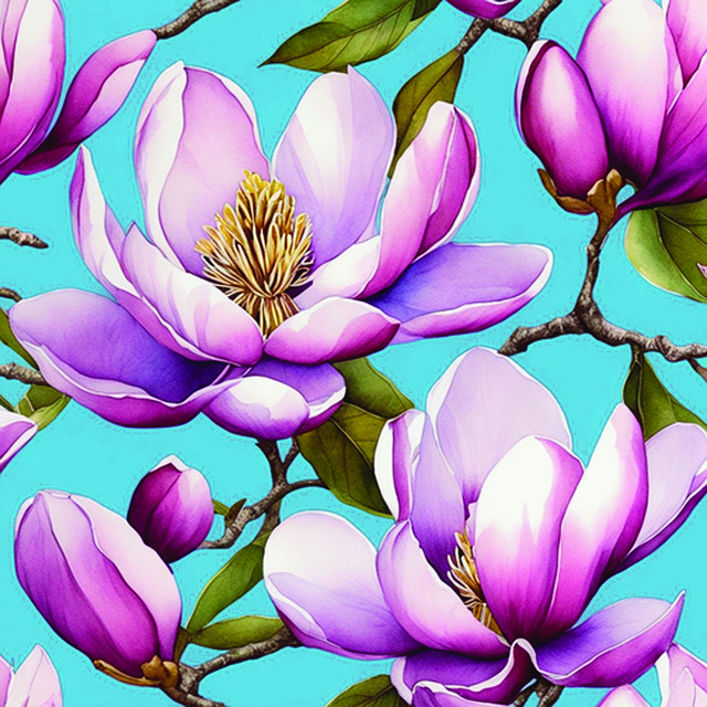 Herrliche, Magnolie, Blumen, Violett