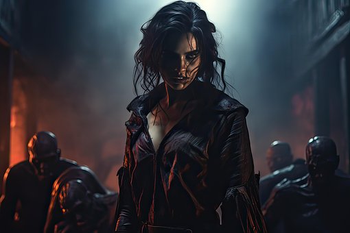 Ai Generiert, Vampir, Frau, Superheld