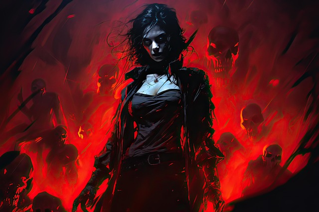 Download free HD stock image of Ai Generated Vampire Free ai generated vampire woman illustration
