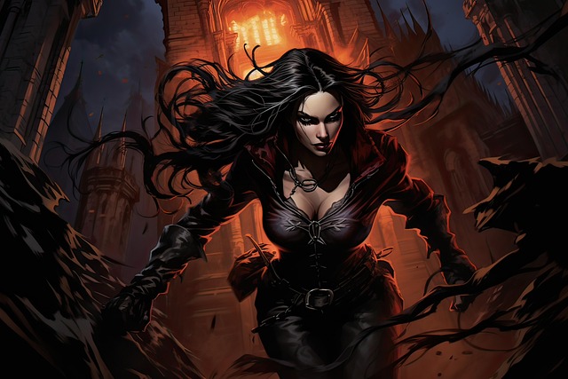 Download free HD stock image of Ai Generated Vampire Free ai generated vampire woman illustration