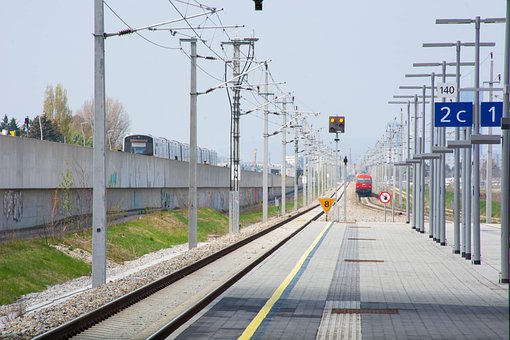 Metro, Station, Trein, Spoorweg