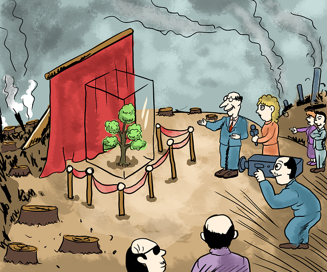 Free caricature deforestation manipulation illustration