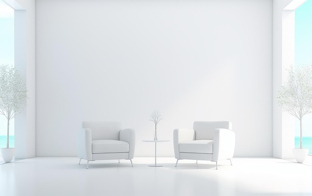 Free living room white room colorless illustration