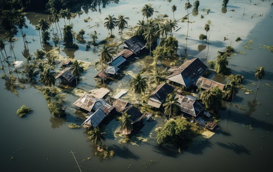 Free Village Flood illustration and picture