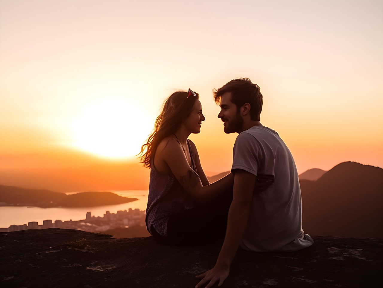 Couple Heureux Assis Le - Image gratuite sur Pixabay - Pixabay