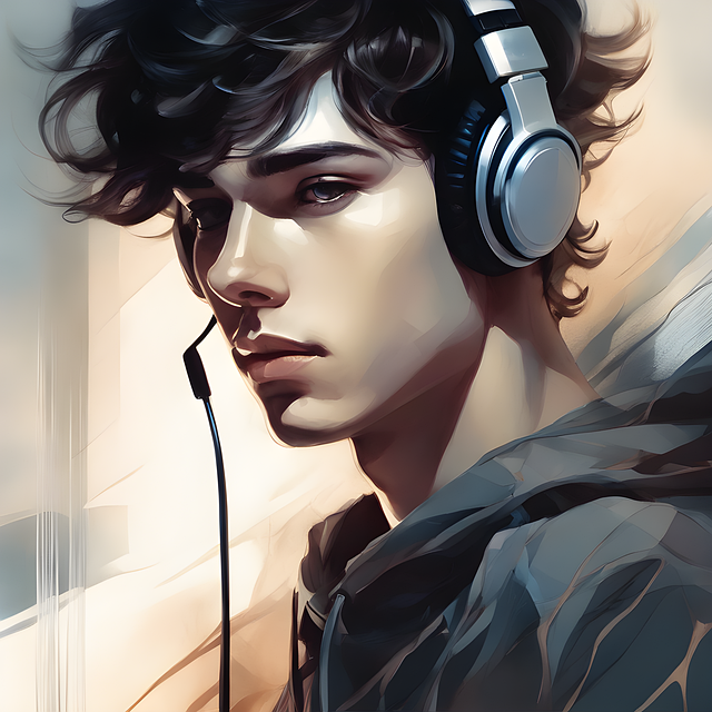 Free ai generated man headset illustration