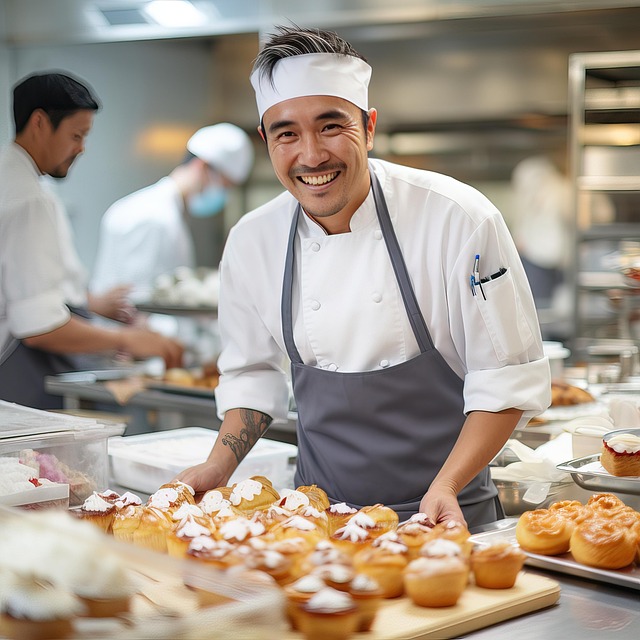 Free baker man profession illustration