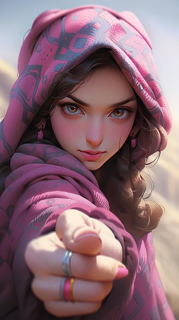 Free ai generated girl happy illustration