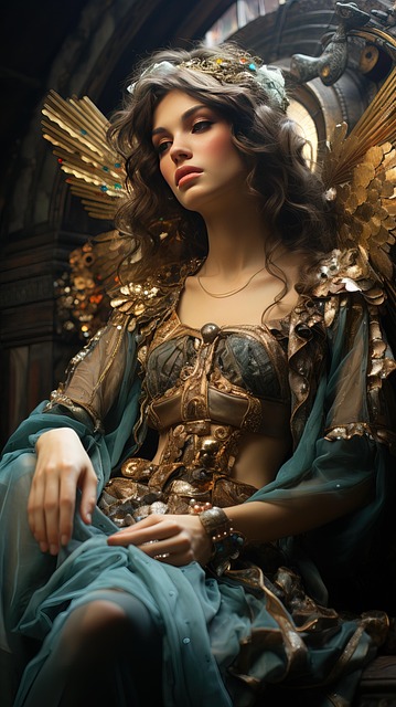 Free ai generated woman angel illustration