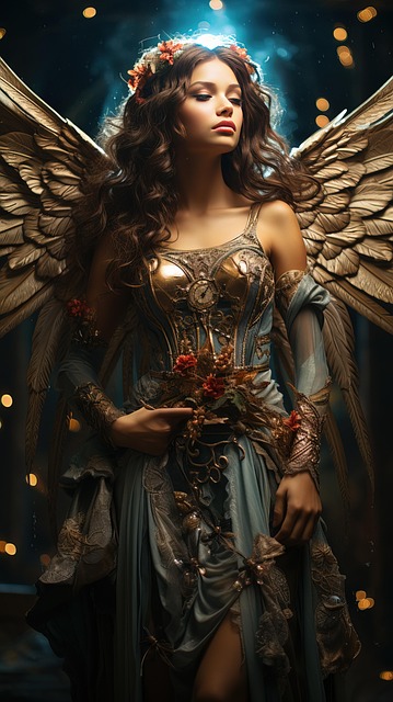 Free ai generated woman angel illustration