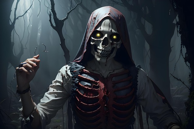 Free scary macabre depths of horror illustration