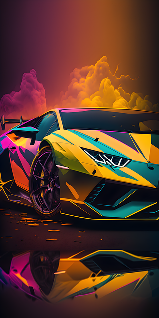 Free ai generated lamborghini car illustration