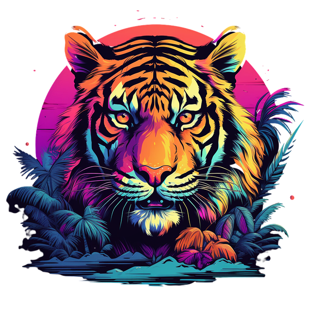 Ai Generert, Tiger, Natur, Tropisk, Trær