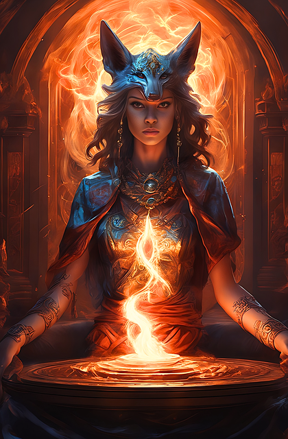 Download free HD stock image of Ai Generated Woman Free ai generated woman fire illustration