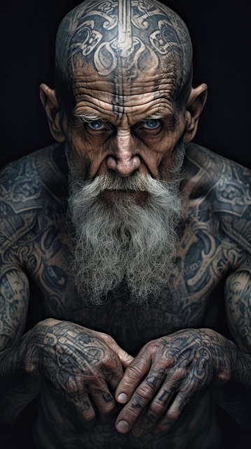 Free ai generated man tattoos illustration