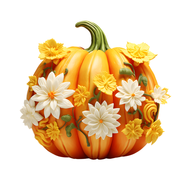 Free ai generated pumpkin flowers illustration