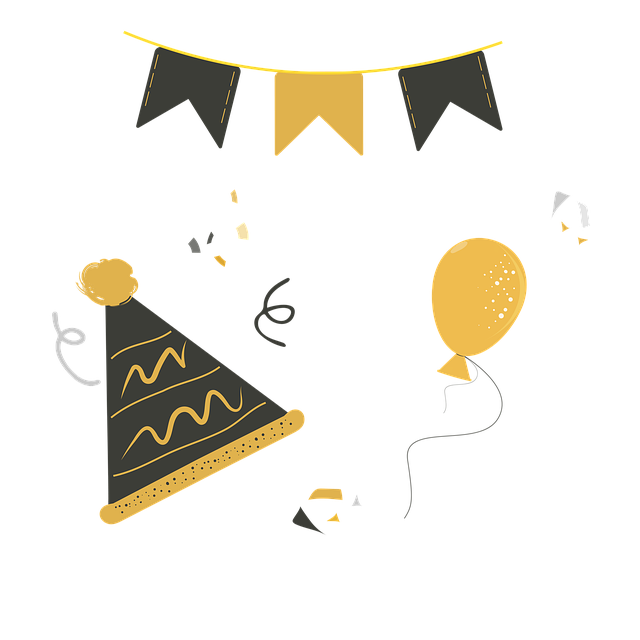 Free party celebration decoration illustration