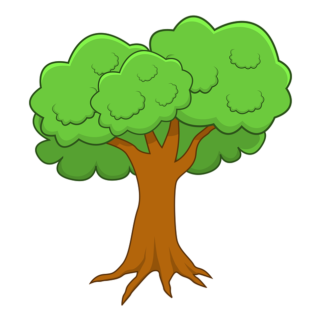ธรรมชาติ ต้นไม้ การ์ตูน - กราฟิกแบบเวกเตอร์ฟรีบน Pixabay
