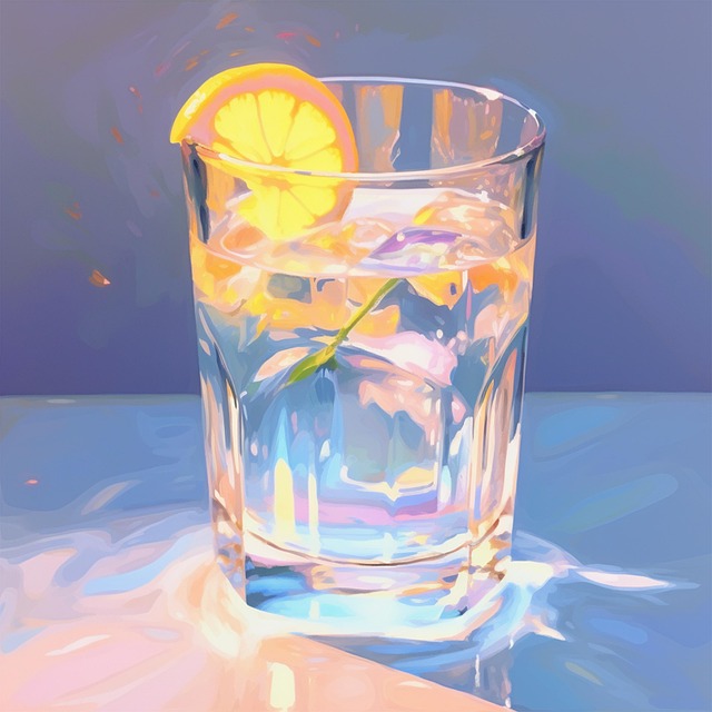 Free ai generated glass of water water illustration