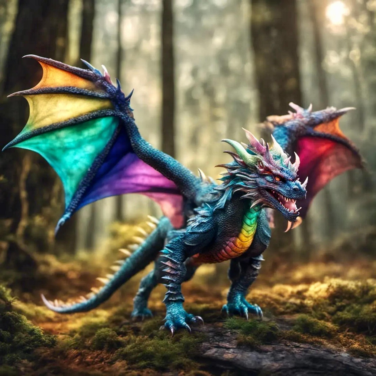 Download Ai Generated, Dragon, Forest. Royalty-Free Stock Illustration ...
